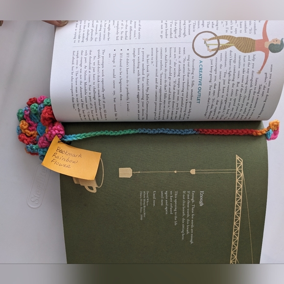 📓NEW Bookmark Flowers HAND CRAFTED Handmade Crochet - Picture 2 of 8